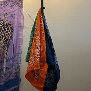 Colorful Bandana Set - Orange, Green, Blue